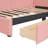 2 Storage Drawers Daybed In Pink Linen Upholstery, Twin Size - No Box Spring, Solid And Attractive Bed Construction Upholstered With Drawer Storage, Robust Alluring-99013143