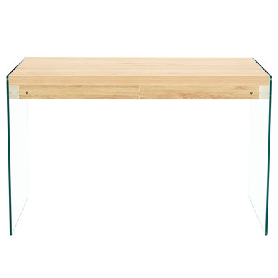 Table basse transparente en verre trempé avec structure et table attrayante pour meuble, verre de style moderne facile à assembler, fonctionnel et rapide