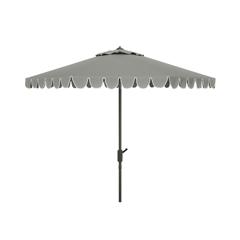 Parasol de plage 11 pi Teo, Gris / blanc