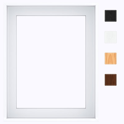 P&L Art Floating Canvas Frame for 11 x 11 Inch Canvas Painting 1-1/4" Deep, White Frame - Picture Art Wall Decor