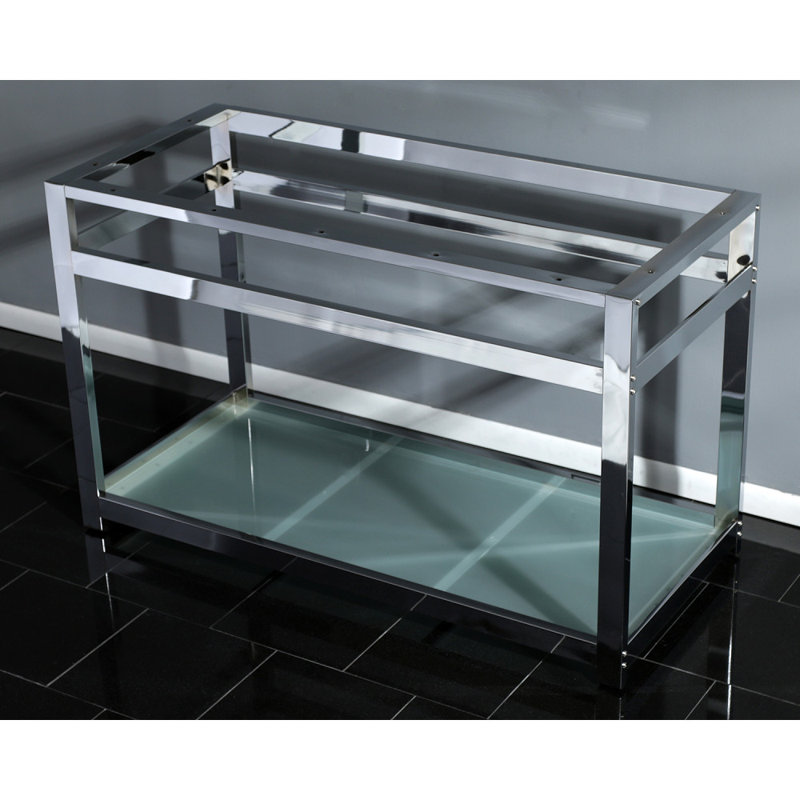 Base de meuble-lavabo simple 49 po Kingston Commercial, Chrome poli