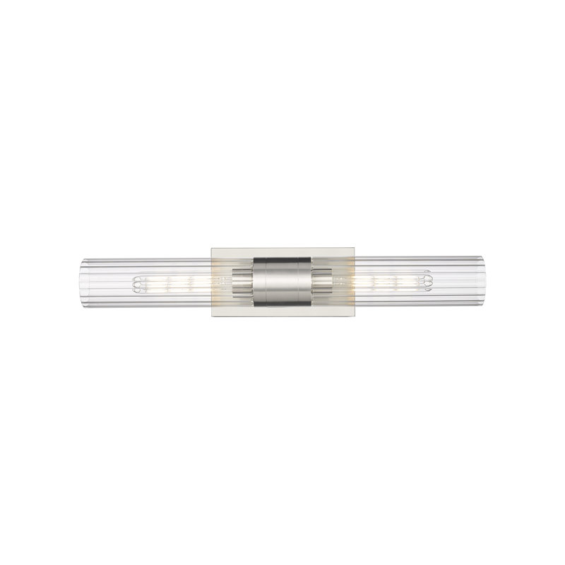 Mahlik 2 - Light Dimmable Vanity Light, Clear, Satin Nickel