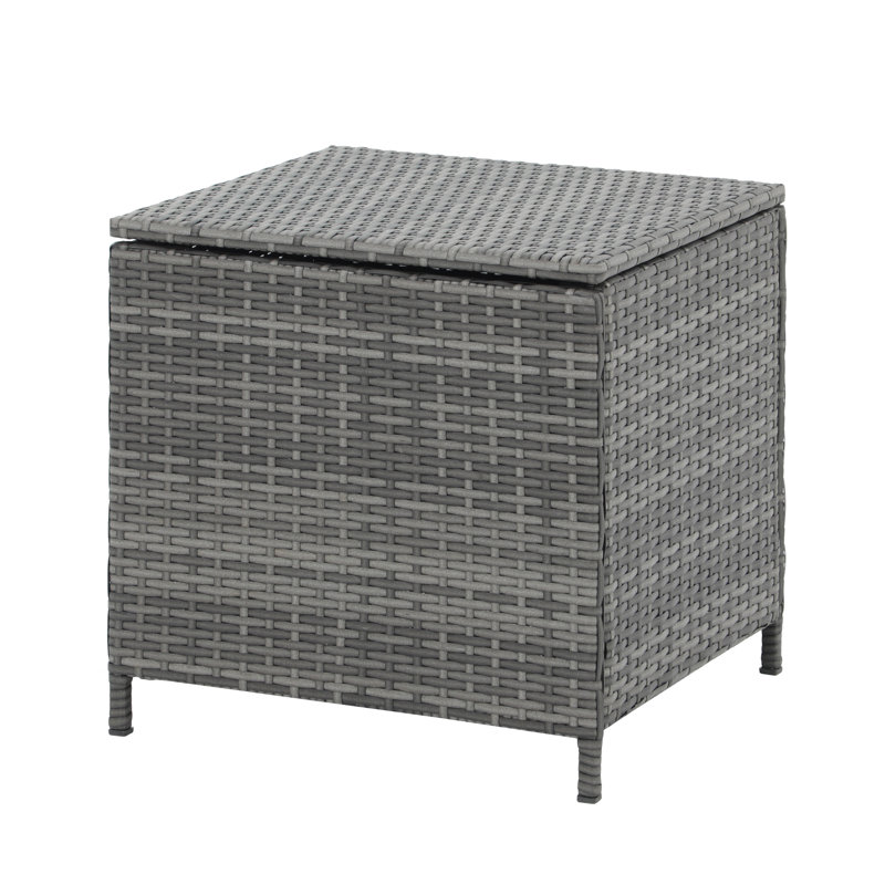 Table d'appoint en osier Caimin, gris