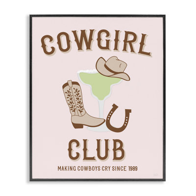 Accessoires de club de cow-boy, estampe numérique, design par Natalie Carpentieri