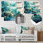 Sarcelle mystique abstraite sur fond bleu sarcelle-1552042575