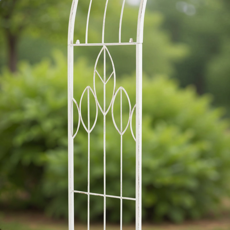 211cm H x 103cm W Iron Arched, Antique White