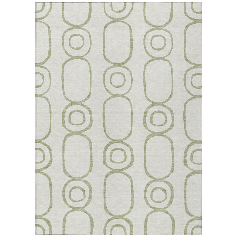 Machine Washable Indoor/Outdoor Dyar ACN2344 Geometric Rug, Rectangle 5' x 7'6"