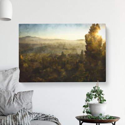 View Over Tuscany - Wrapped Canvas