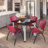 Kee Square Breakroom Table Top, 4 M Stack Chairs-2007604525-1905558578-1905558583