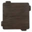 Table basse carrée en bois avec roulettes 53 po Salina