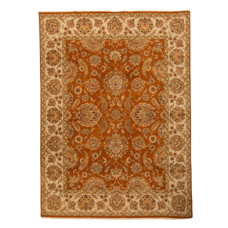 Silk Oriental Area Rug in Ivory