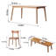 Table rectangulaire en bois massif domestique simple