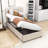 Lit plateforme simple tapissier avec système de rangement-1668682182