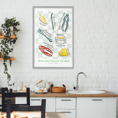 Modern French Bistro Framed Giclee, design by Chad Barrett