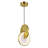 Integrated LED Mini Pendant Light, Brushed Brass Finish – Modern Hanging Fixture for Kitchen or Dining Area