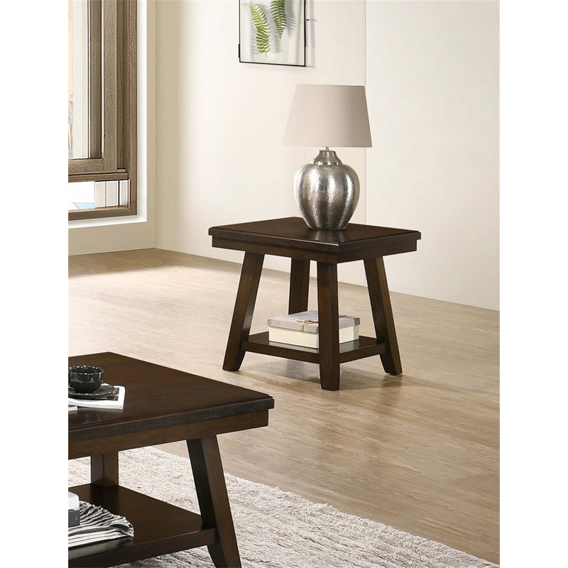 Table de bout rectangulaire en espresso foncé
