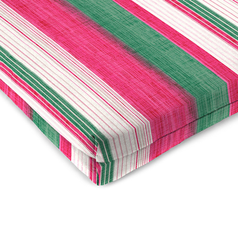 Outdoor Seat/Back Cushion, Pink Floral