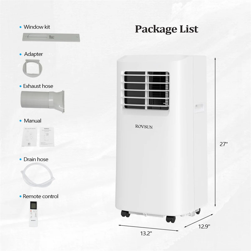 Winado 8000 BTU Wi-Fi Connected Portable Air Conditioner for 200 Square Feet with Remote Included