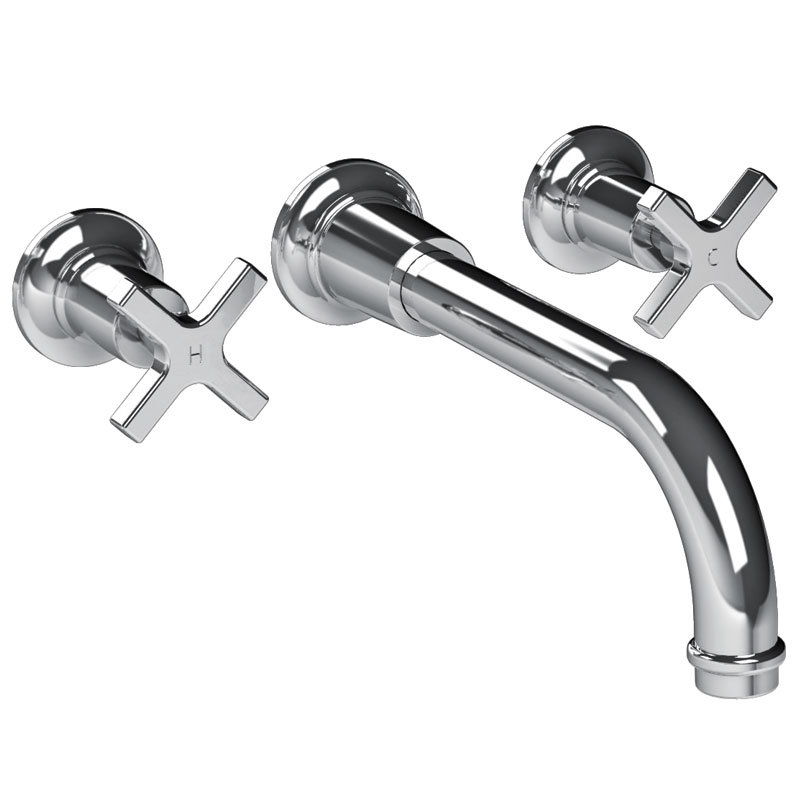 Robinet de baignoire et de douche à valve brute Fleetwood, Nickel argenté