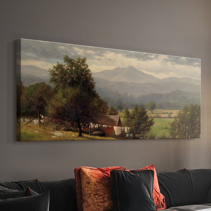 Série paysage - CCCCXCII - Toile tendue avec châssis - Prêt à accrocher, H 12 po x l 30 po