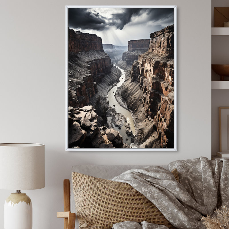 Canyon Photo Silent Majesty I - impression, H 20 po x l 12 po x P 1 po, Cadre flottant blanc