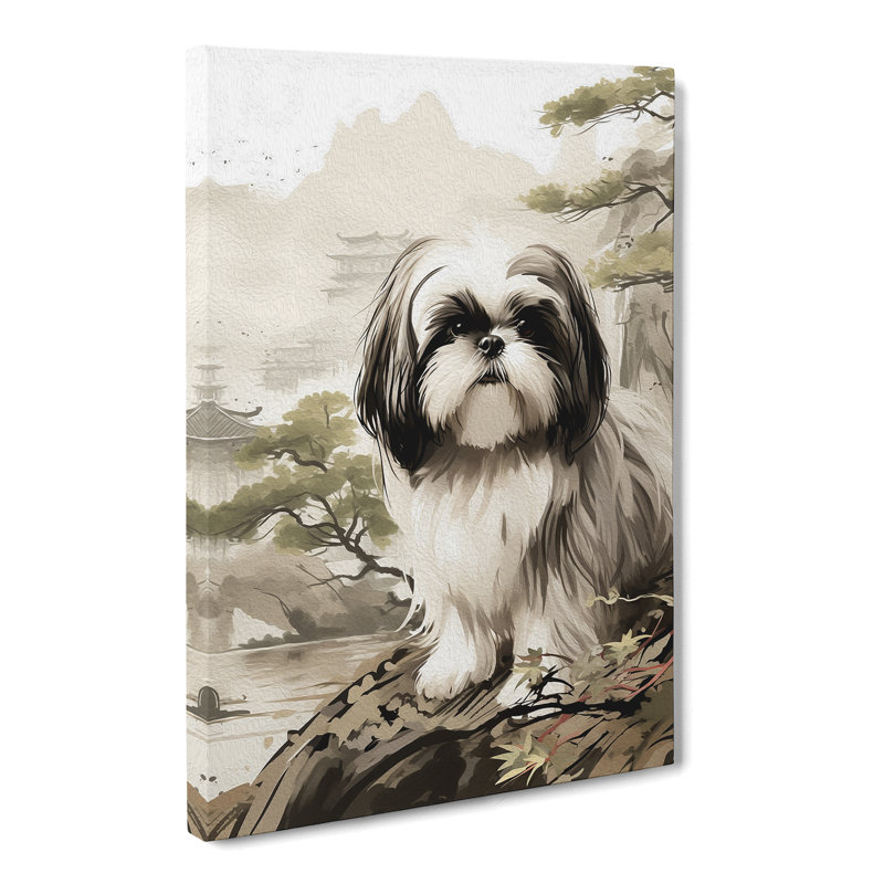 Shih Tzu No.2 - No Frame Print, 50cm H x 35cm W x 3cm D