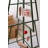GREEN PAINTED METAL CHRISTMAS TREE ORNAMENT DISPLAY