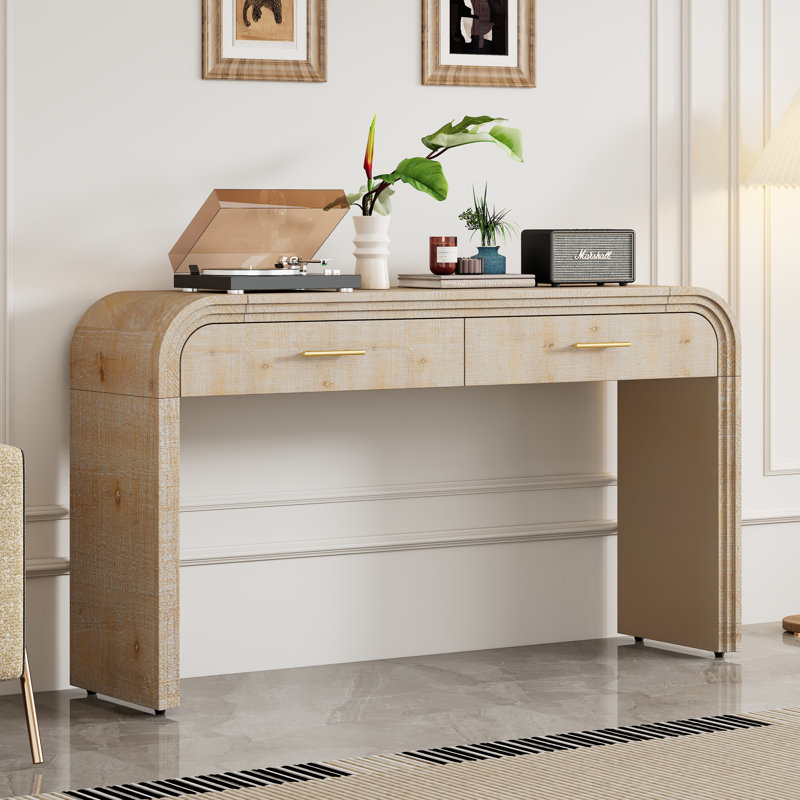 59.03" Console Table, Natural Wood Wash