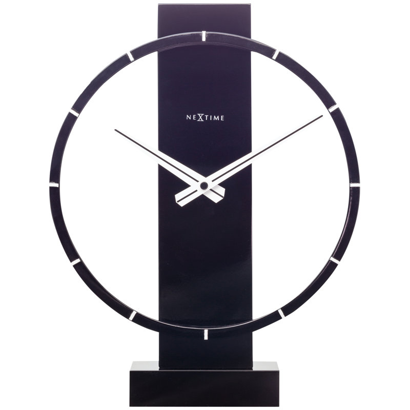 Analogue Wood Quartz Movement / Crystal Tabletop Clock, Black