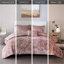 Édredon en velours Blush simple / simple TG - Diamant, avec coussin pour le lavage et le repassage faciles