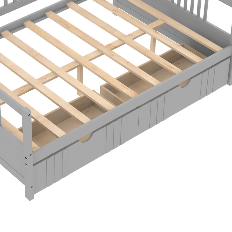 Burket Solid Wood Daybed, Gray