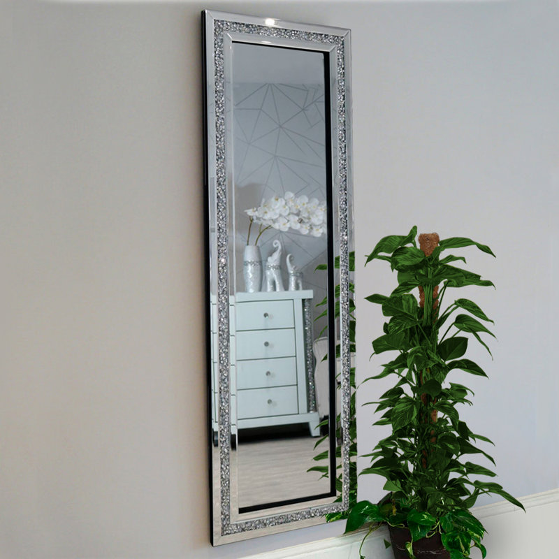 Gatsby Crushed Diamond Venetian Wall Mirror, 120cm H x 40cm W