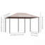 Pavillon de jardin en acier 10 x 13 pi, pour utilisation dans le jardin avec parois latérales amovibles (kaki)-123219057