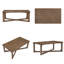 Table basse moderne moderne avec finition brun clair et base en X robuste - Table basse en bois