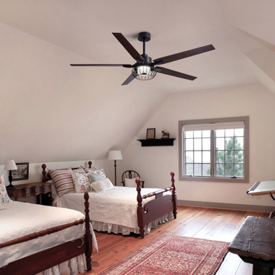 64" Ceiling Fan With  Light Kit And Remote Control