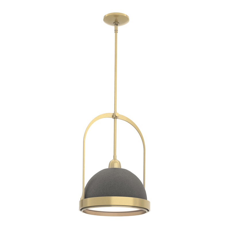 Atlas 1 - Light Single Dome Pendant, Natural Iron, Modern Brass