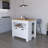 Kitchen Island, whit  2 doors, 3 shelves-128970330