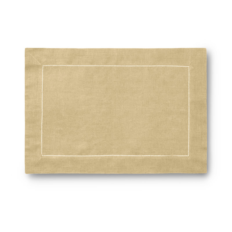 Festival Linen Rectangle Placemats, Almond