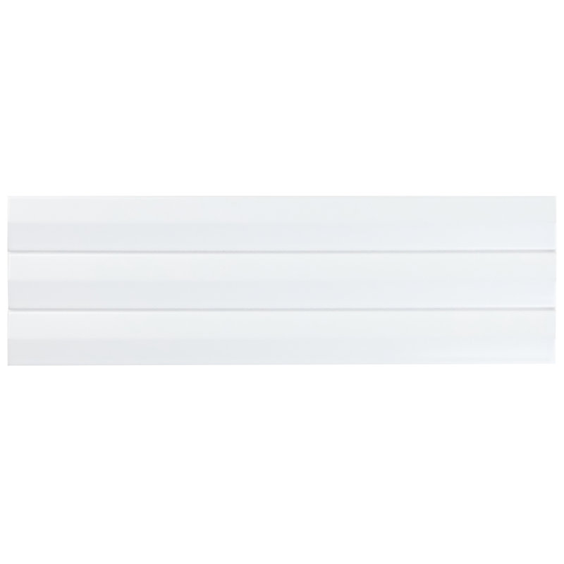 Apex 5" x 16" 3D Polished Porcelain Wall Tile, Ivory