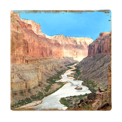 Sous-verre canyon river