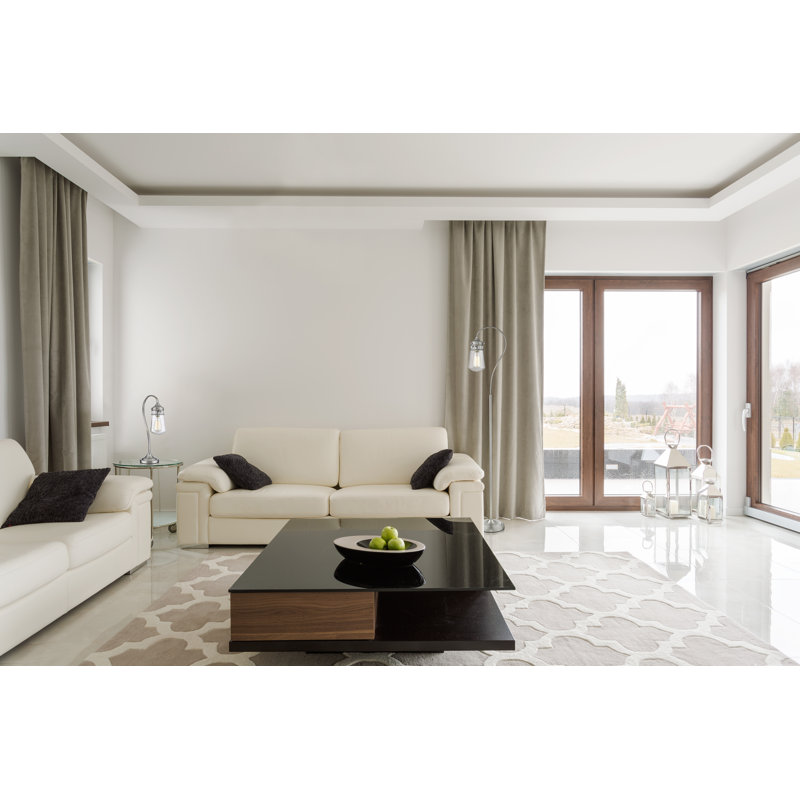 Lampe sur pied arquée 58 po Edsell, Nickel brossé