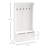 38" 3-In-1 Entryway Hall Tree With Storage Bench, Coat Rack With Four Hooks And Shoe Storage, White