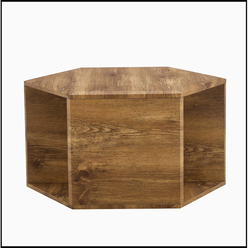 Table basse hexagonale en panneau de fibres à densité moyenne