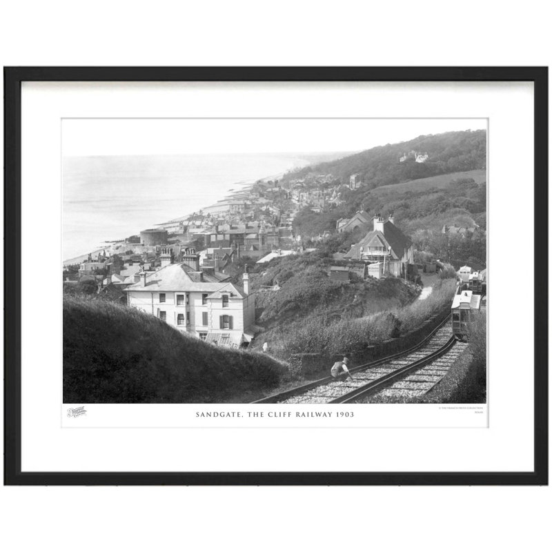 Sandgate, The Cliff Railway 1903 by Francis Frith - Single Picture Frame Print, 60cm H x 80cm W x 2.3cm D