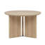 Table de salle à manger ronde en bois de chêne naturel naturel, table de salle à manger contemporaine-133433073