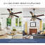 Ventilateur de plafond 52 "/ 62" / 72 "en cristal Fandelier avec lumières et télécommande-324104226-323636105