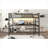 Queen Size Loft Bed For Small Bedroom Space-Saving Sleek Black Metal Frame With Built-In Power Outlets and LED Lights