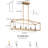 5-Light Dimmable Modern Linear Chandelier in Antique Bronze, for Kitchen Island and Dining Room 