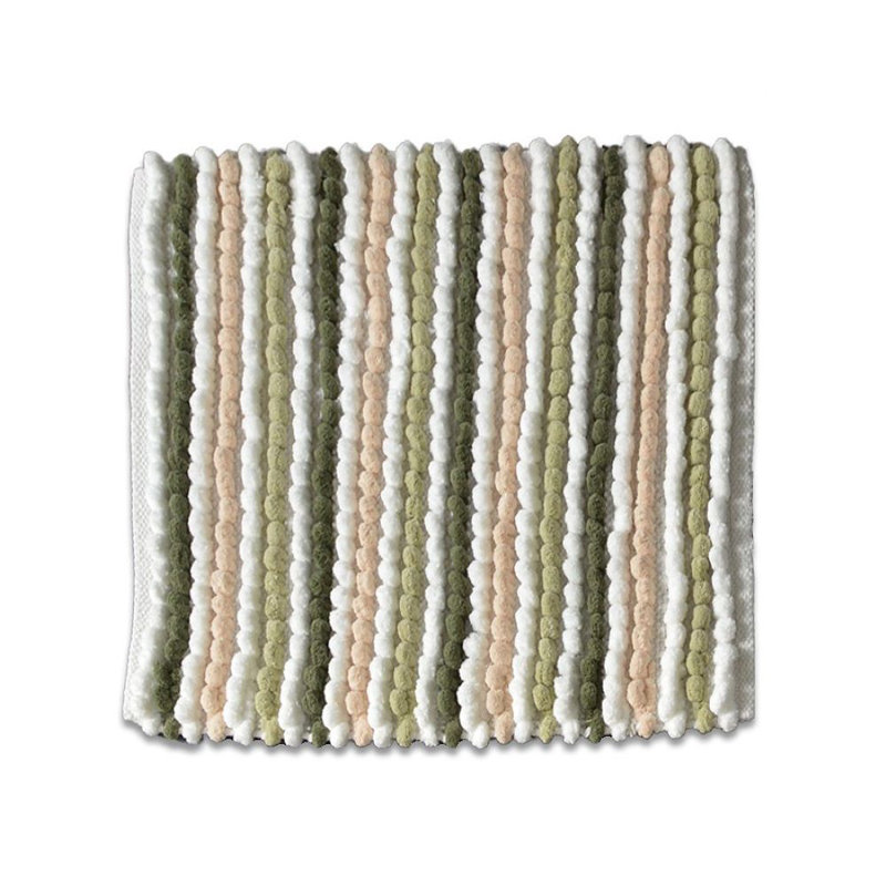 Kupar Chunky Bobble Square Bath Mat, Green