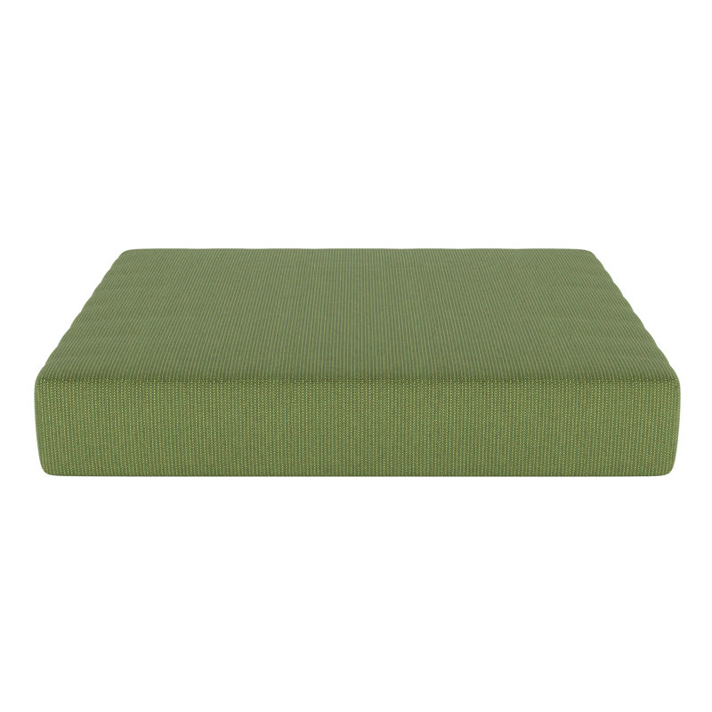 Ottoman Outdoor Patio Cushion With Sunbrella Fabric, Spectrum Cilantro Sunbrella® Plainweave